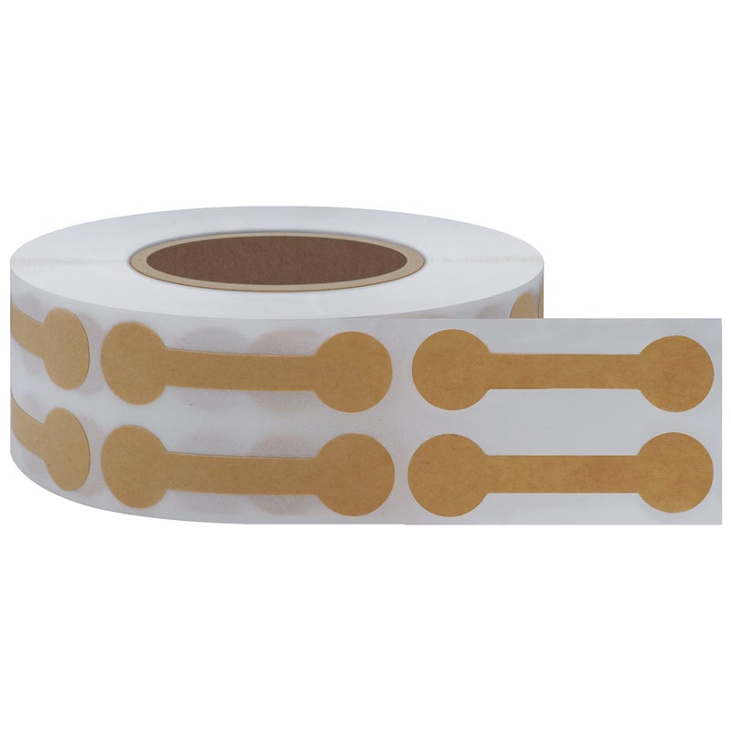 Hybsk 1000pcs Jewelry Price Tags Merchandise Barbell Price Stickers Jewelry Size Identify Labels(Kraft Paper) - Image 4